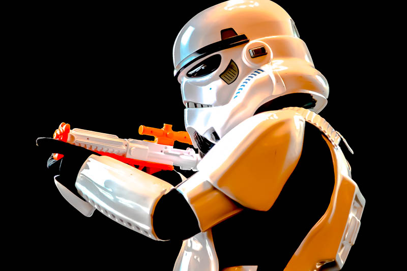 Stormtrooper side view — perfect armor alignment and stance